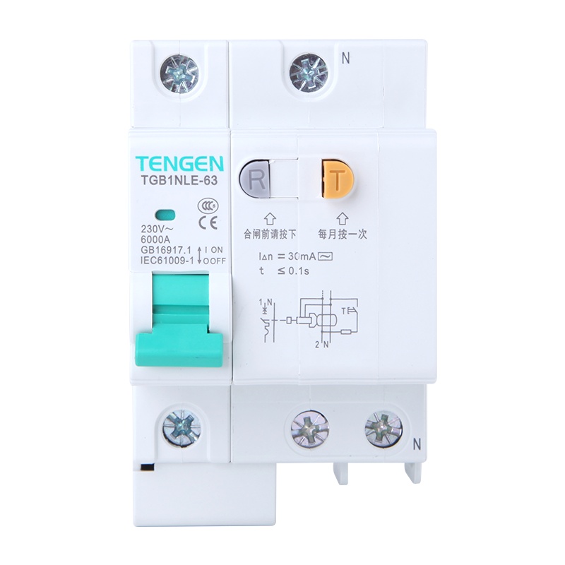 天正电气 空气开关 TGB1NLE-63 1P+N C 40A 30mA 01070240003 微型漏电保护断路器