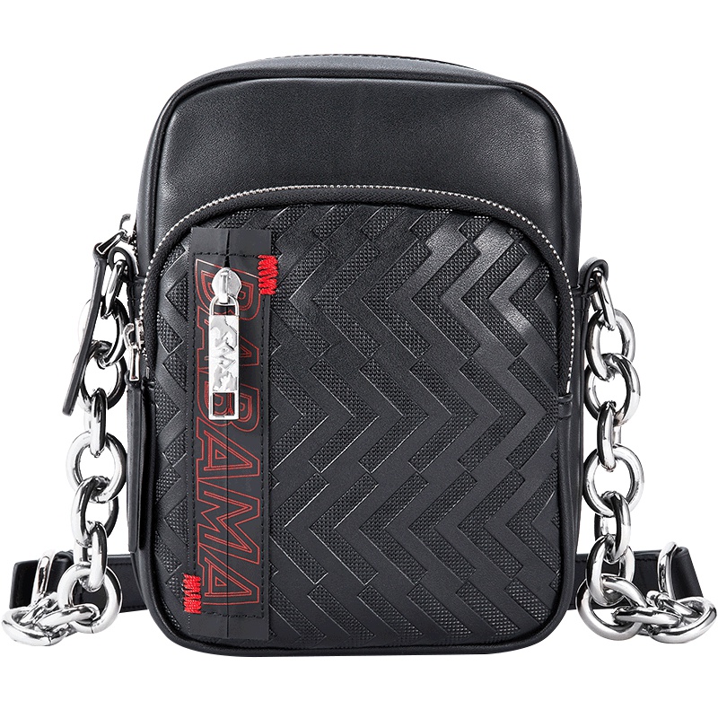 babama新款2019潮牌手机包青年男士斜挎单肩包个性男胸包迷你挎包