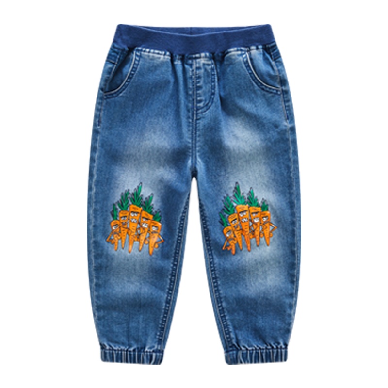 拉里宝贝Lioniebaby童装儿童裤子宝宝时尚刺绣牛仔长裤2020春装新款男童L01WK023