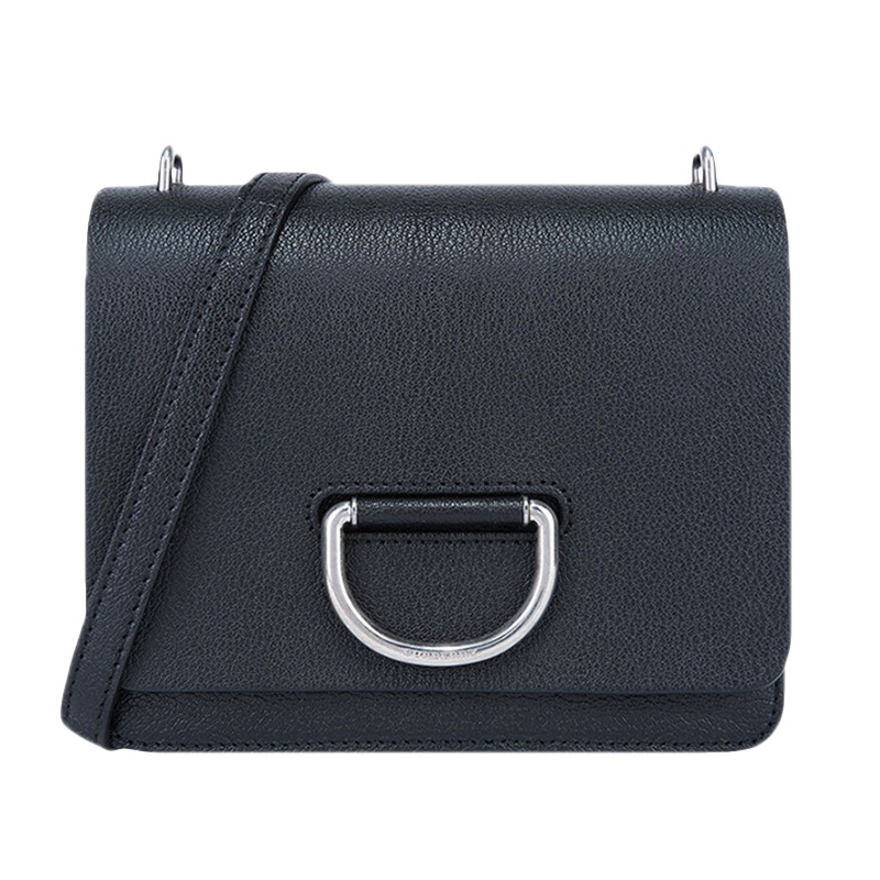 【刘雯同款】博柏利(BURBERRY) D-Ring羊皮/织物配皮 女士单肩包斜挎包 女包