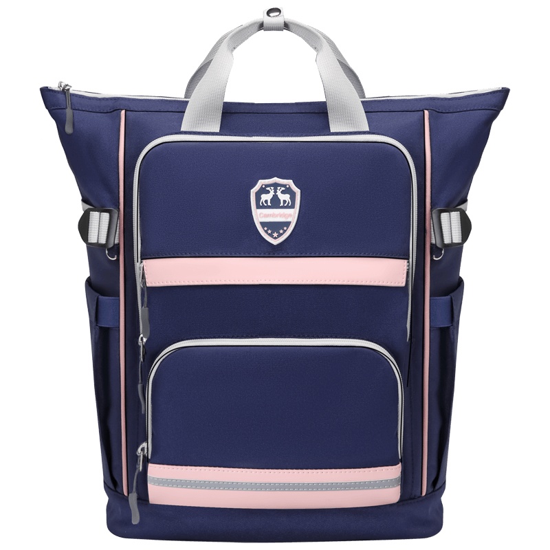 第九城（V.NINE） 小学生书包男女孩儿童双肩包1-3-6年级英伦风减负手提双肩背包