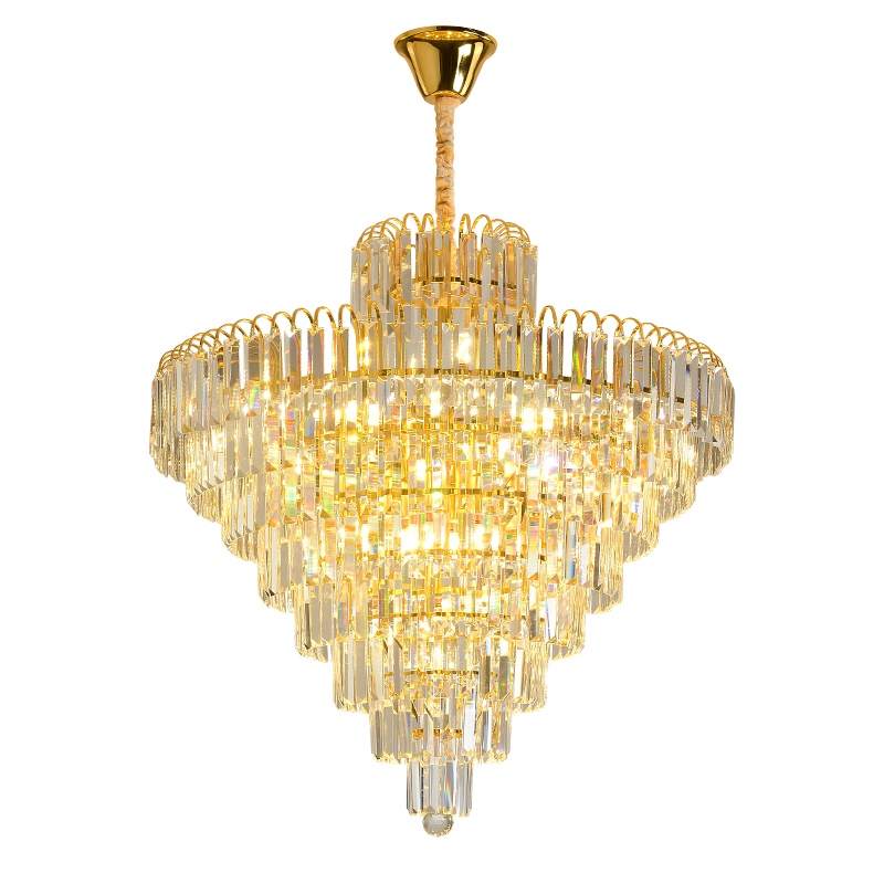 克罗斯塔 后现代轻奢水晶吊灯时尚简约大气客厅灯金色餐厅卧室大厅工程灯具