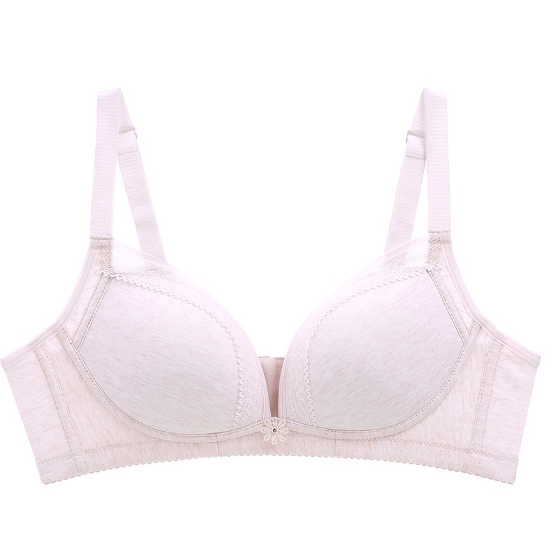 都市丽人【宅家办公款】舒适轻柔棉质亲肤提花女士内衣无钢圈聚拢文胸胸罩1B9114