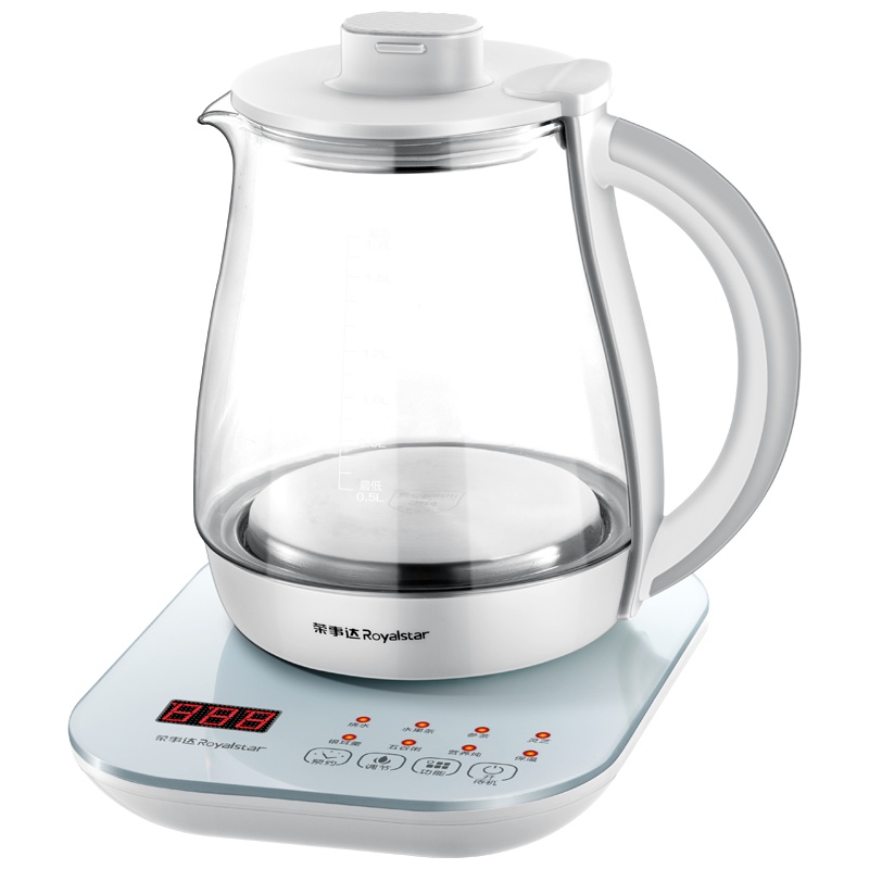 荣事达(Royalstar)养生壶YSH1887玻璃面板多功能电热水壶高硼硅玻璃壶触控式煎药壶花茶器煲茶壶烧水壶