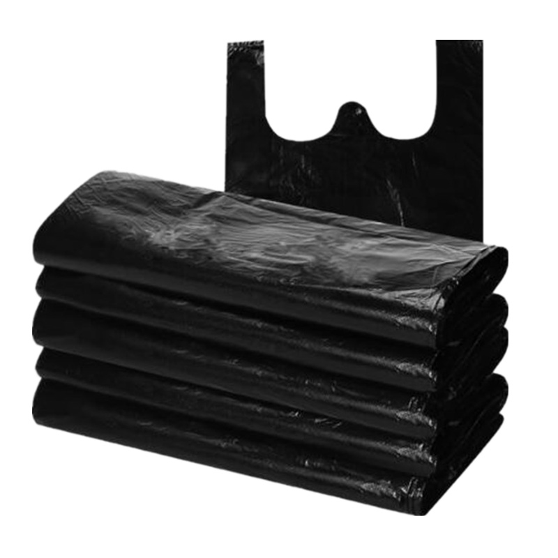 丰甲手提黑色垃圾袋背心式36*60cm手提背心垃圾袋100只