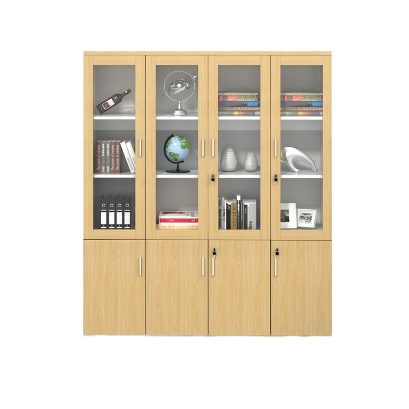 开元映象现代简约办公书柜衣柜多功能组合资料柜板式4门文件柜KYW-1601