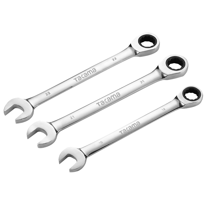 高松 takama两用扳手汽修梅花开口呆扳手镜面棘轮两用快速扳手套装工具 10mm(619510)