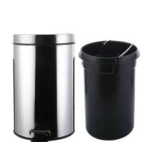 不锈钢垃圾桶 8L 家用 办公用垃圾桶 脚踏式垃圾桶