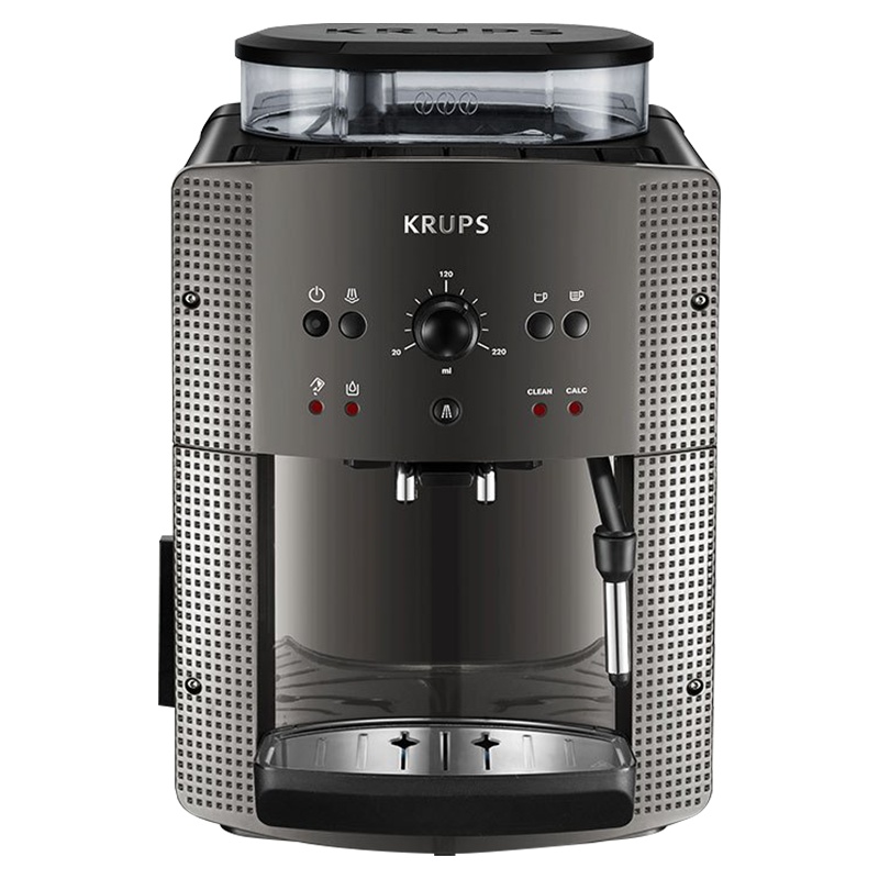 Krups EA810B80咖啡机全自动家用不锈钢研磨器咖啡机(灰色)意式现磨打奶泡浓缩商用小型进口恒温速热
