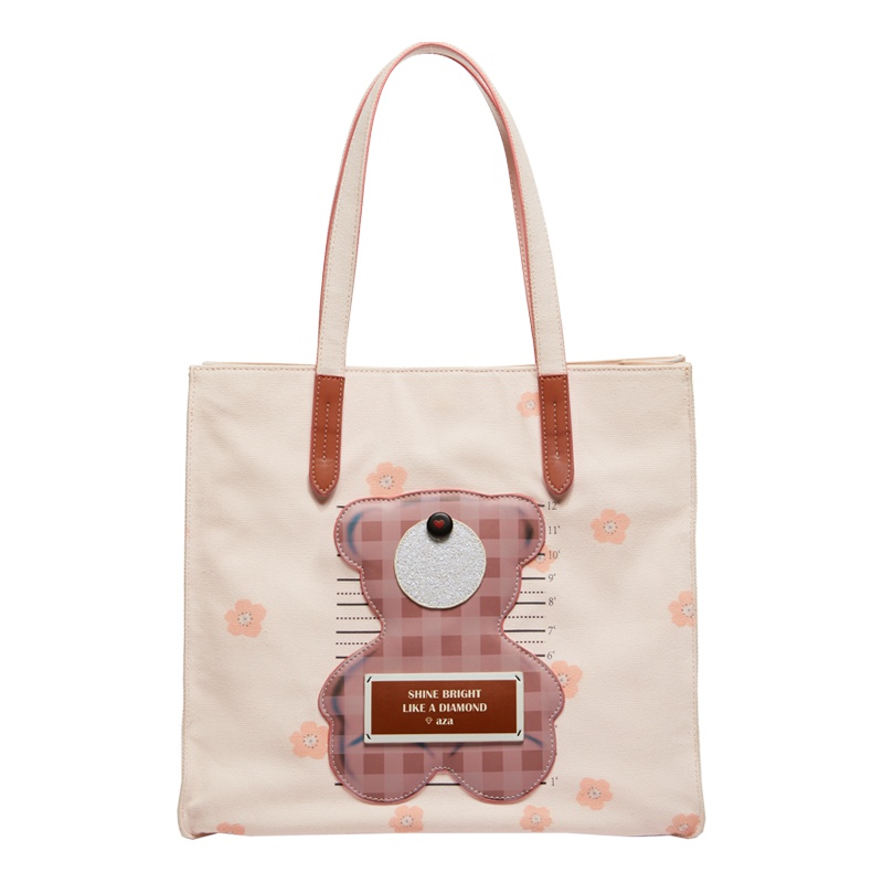 aza韩版可爱帆布包ins大容量单肩包包2019新款女包手提袋托特包挎包