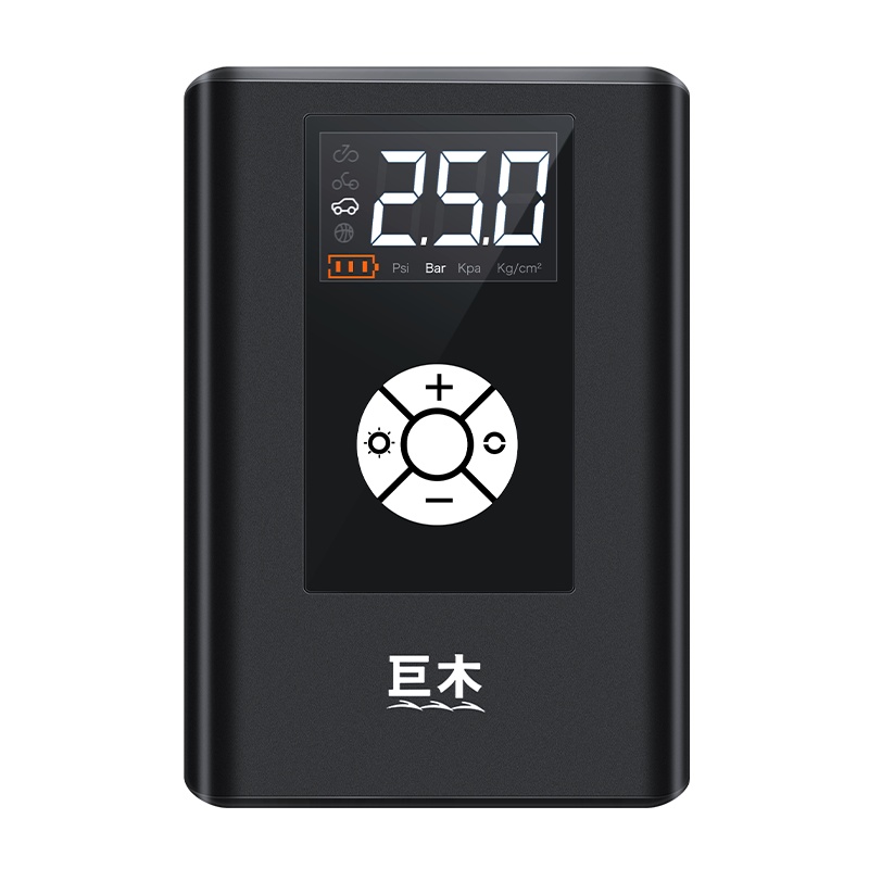 巨木 车载充气泵无线大功率数显便携式车轮胎电动汽车摩托车篮球打气泵预设胎压监测多功能打气筒