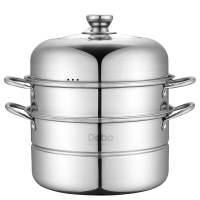 Debo德铂 拉德堡蒸锅不锈钢三层汤蒸两用锅28cm DEP-289 单个装
