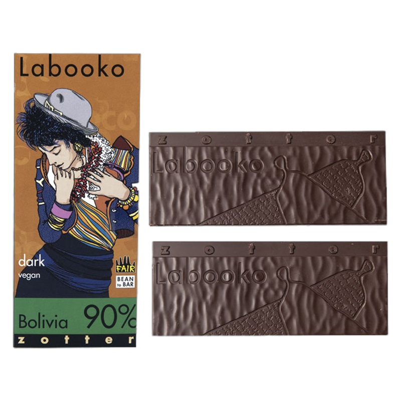 Zotter90%玻利维亚双片系列黑巧克力70g