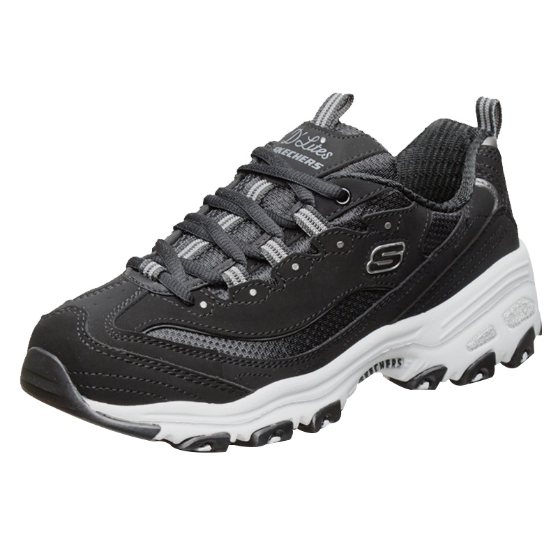 Skechers斯凯奇女鞋复古厚底增高老爹鞋熊猫鞋休闲鞋运动鞋11930