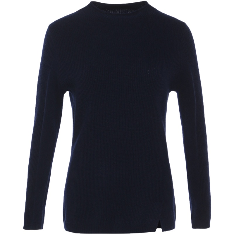 鄂尔多斯1980官 秋冬纯羊绒半高领翻花女士毛衣针织衫C266A0086