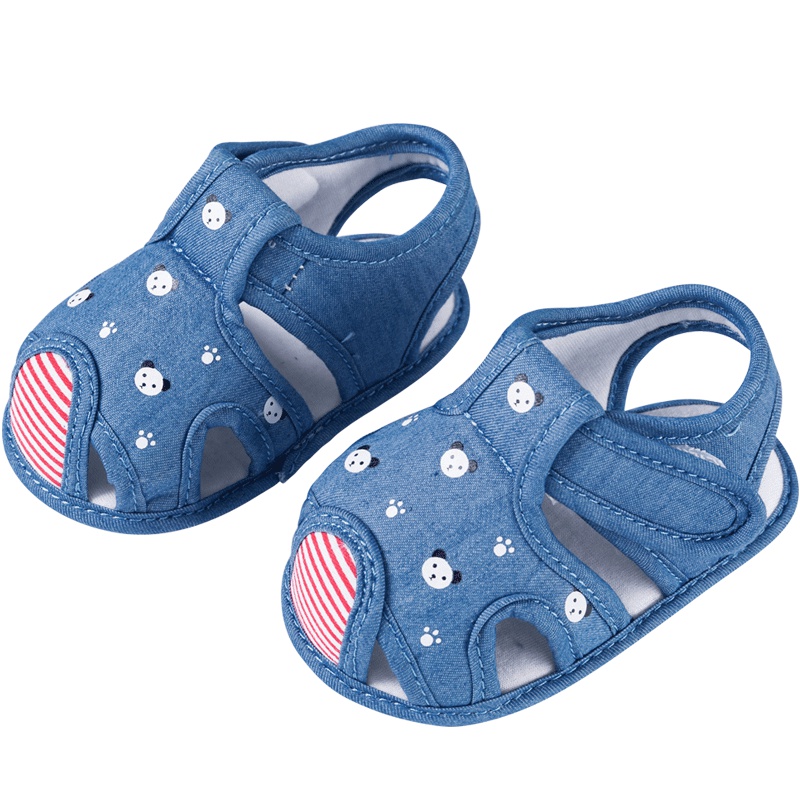 贝贝怡婴儿学步鞋宝宝软布凉鞋夏季防撞防滑包头童鞋182X016