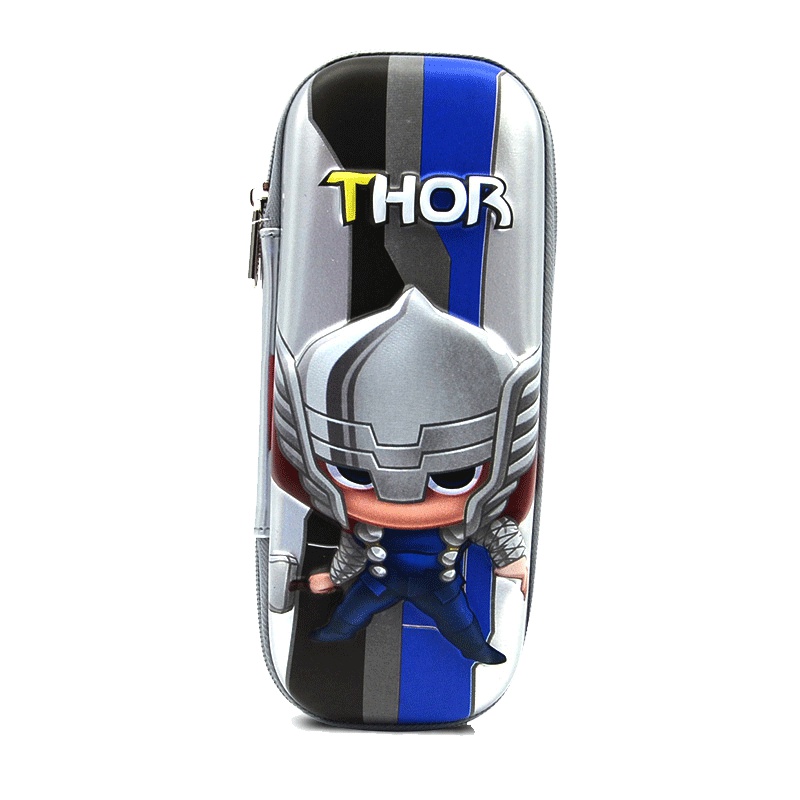 迪士尼(Disney)多功能笔盒 美国队长45067Q版雷神男童文具盒EVA大容量小学生铅笔盒3D立体压模笔袋 学习用品