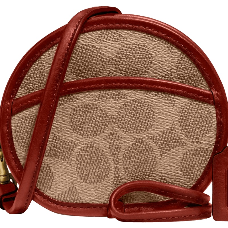 预定 COACH/蔻驰 圆形斜挎小包307 PVC/牛皮革