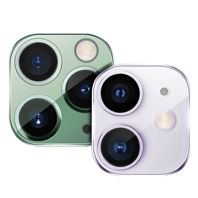 ESCASE 苹果11镜头膜全覆盖 iphone11钢化膜后摄像头保护膜 柔性弧边真玻璃二强硬化防刮花玻璃膜