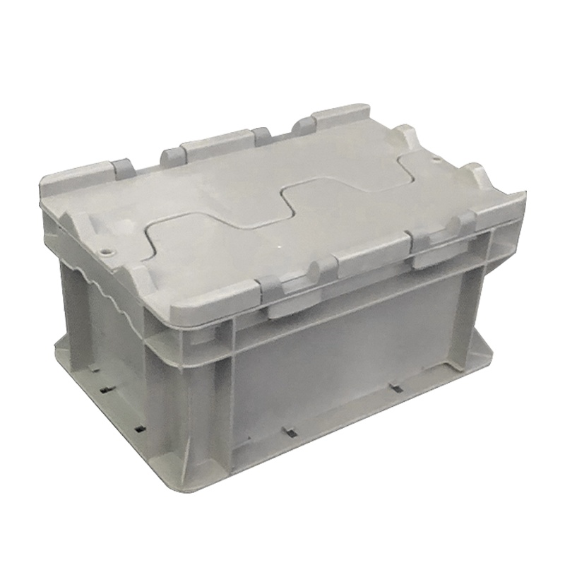 海斯迪克 gnjz-155 加厚塑料零件箱 汽车配储物箱周转箱 收纳工具箱零件箱带盖运输物流箱 A箱-有盖灰色