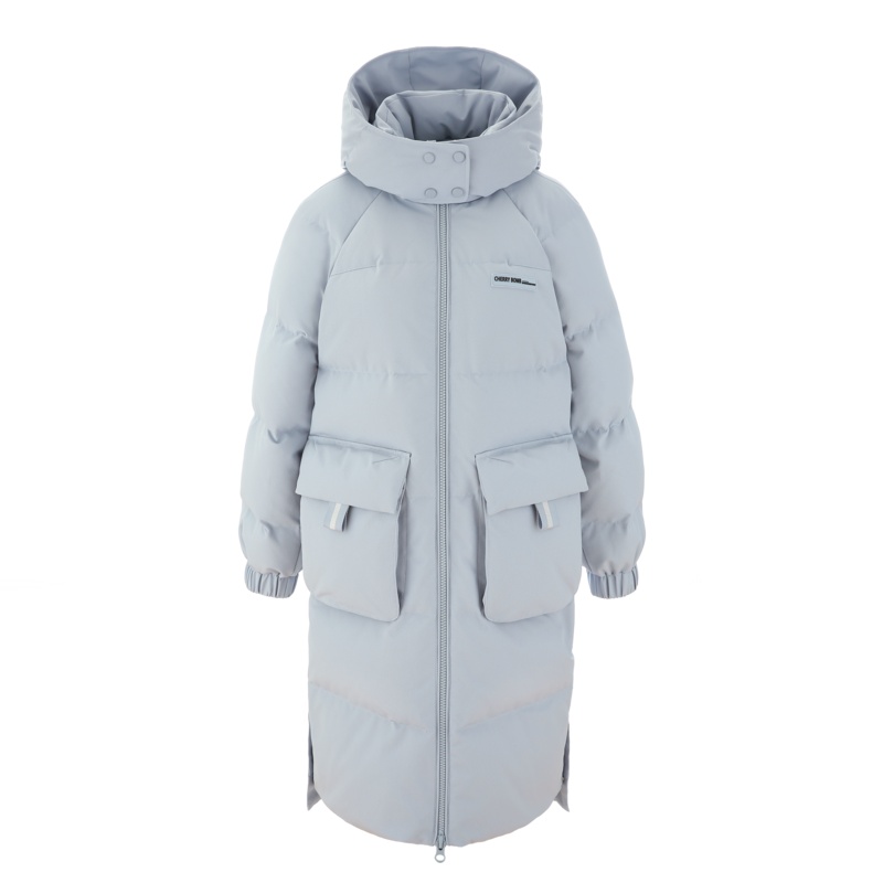 高梵时尚中长款羽绒服女士2020新款连帽羽绒外套加厚白鸭绒潮