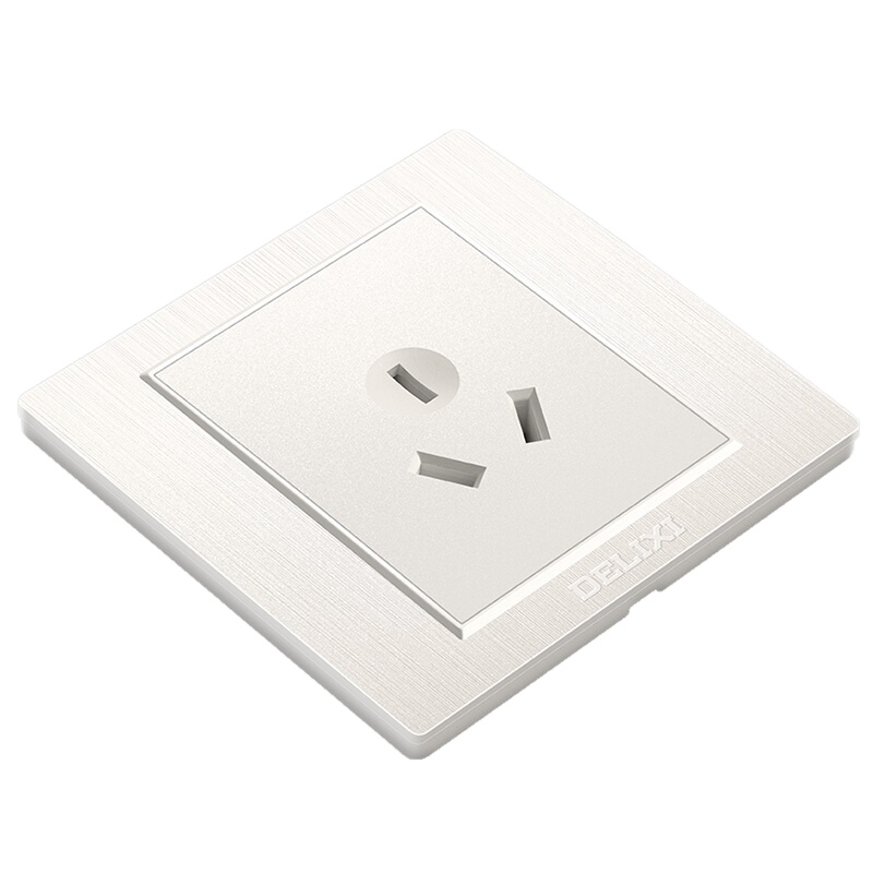 酷客(KUKE)开关插座面板CD760系列 16A三孔空调插座 拉丝白