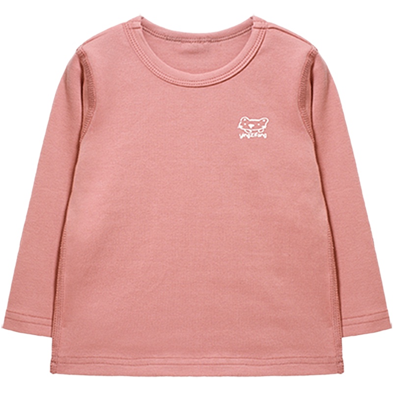 婴姿坊男女童春秋T恤长袖圆领上衣三件套纯色条纹打底潮衣