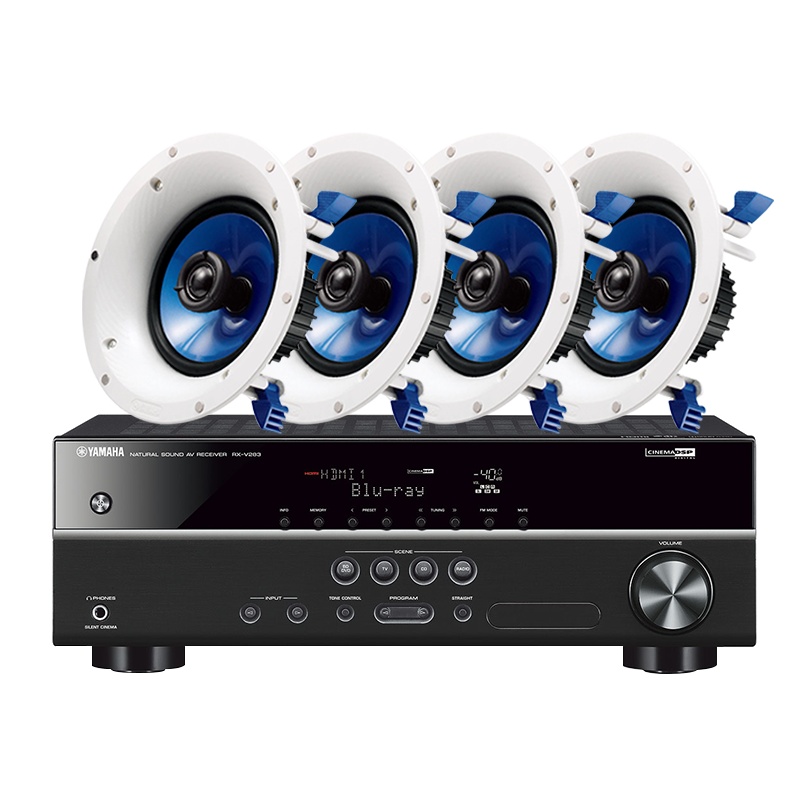 Yamaha/雅马哈 RX-V283/IC600吸顶式5.1家庭影院吸音响套装