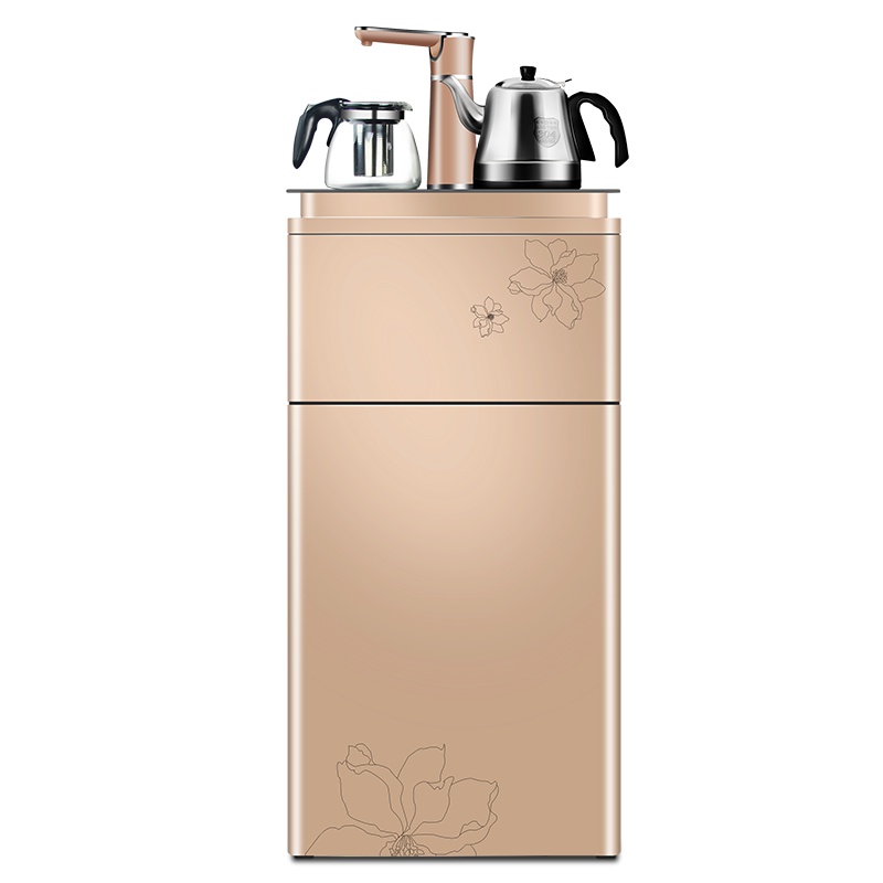 美菱(MELING) 茶吧机 MY-C21香槟金 家用智能茶吧机 双层立式柜式温热型 全自动上水下置式饮水机