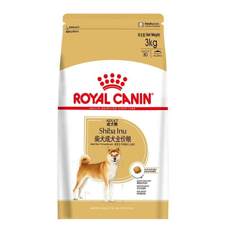 皇家(royal canin) 狗粮 柴犬 成犬狗粮 SIA26 3kg