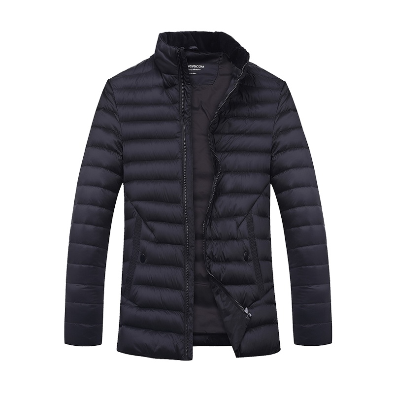 千仞岗(CHERICOM)冬季新款羽绒服青年男士轻薄短款立领休闲潮流羽绒外套