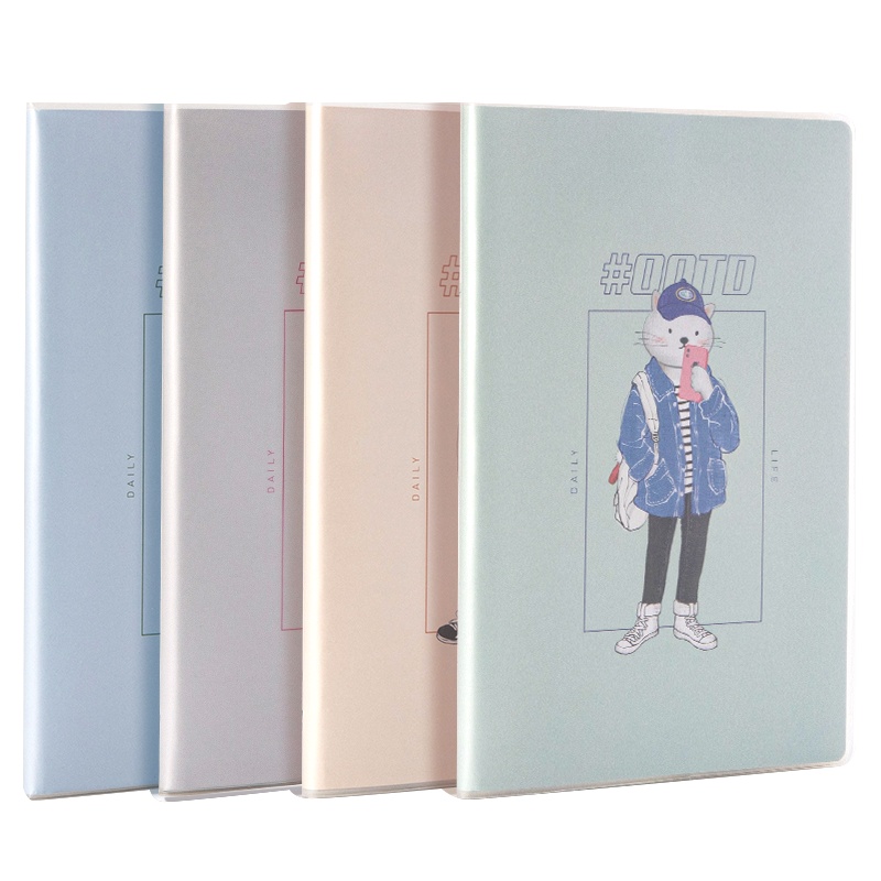 得力deli笔记本子/记事本4本装酷玩族学生文具胶套本32k韩国简约清新可爱日记本横条软面抄办公文具[苏宁自营]