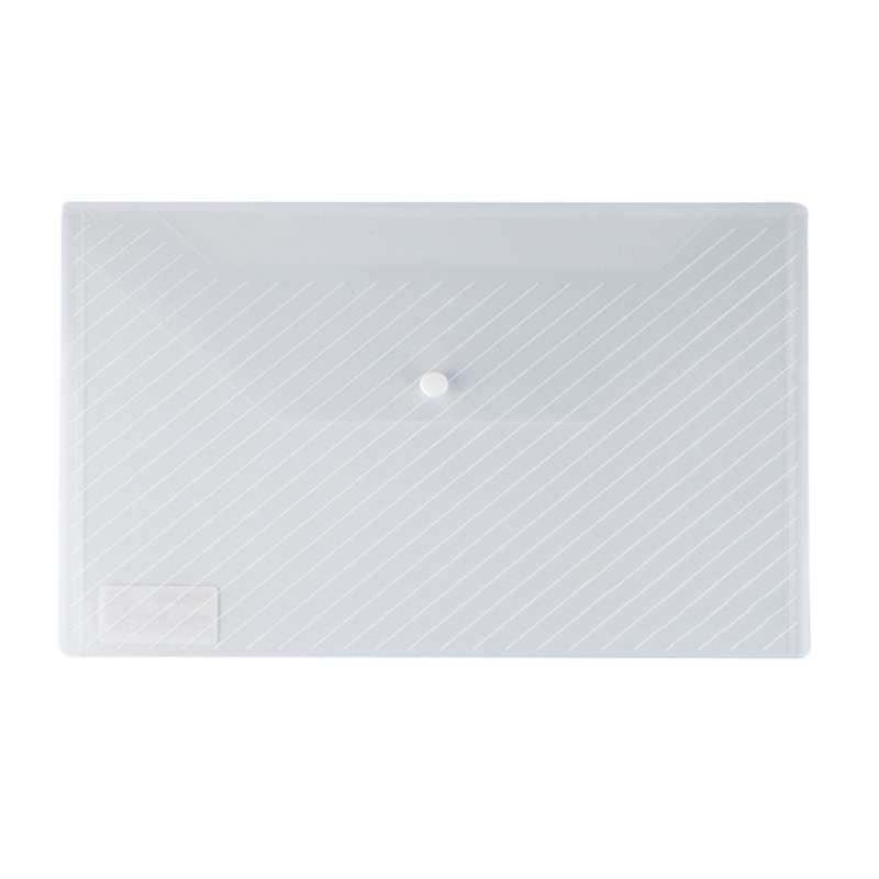 得力透明条纹按扣文件袋(A4/330*237mm/0.18mm/PVC)5501(一袋10个)