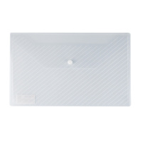 得力透明条纹按扣文件袋(A4/330*237mm/0.18mm/PVC)5501(一袋10个)