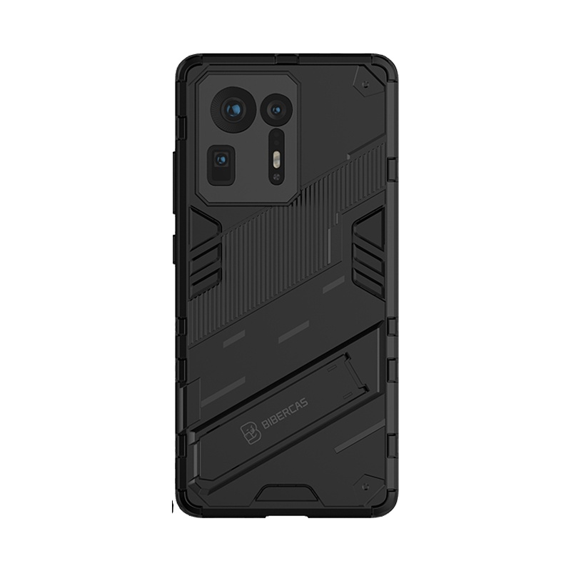 魅爱琳 小米Mix4手机壳 保护套外壳 朋克铠甲支架 全包防摔硅胶软套磨砂 炫酷潮时尚车载 手机套