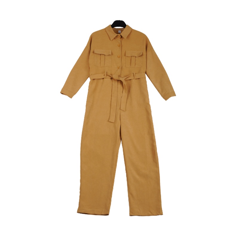 拉夏贝尔Laetia韩版宽松时尚休闲阔腿工装连体裤女