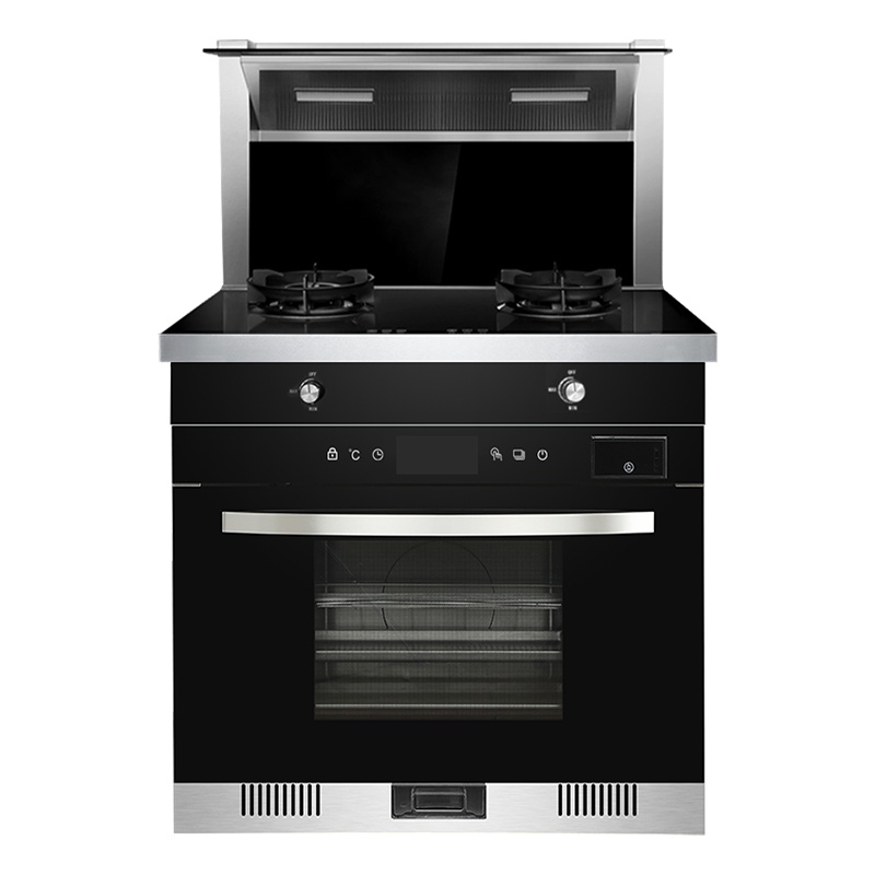 欧尼尔 集成灶 侧吸式环保灶自动清洗抽油烟机灶具消毒柜蒸箱烤箱二合一LX6-2 750mm单电机蒸烤消款 液化气