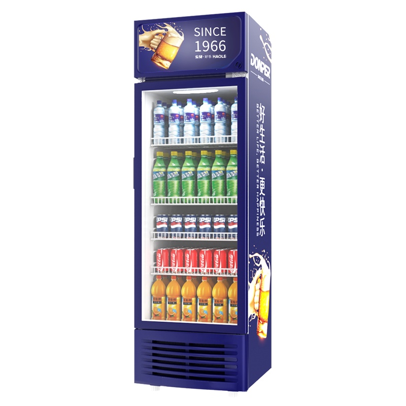 东贝饮料柜冰柜商用 LC230Z冷藏展示柜保鲜柜立式单门超市冰箱可乐啤酒柜 东贝压缩机 230L大容量 默认发蓝色