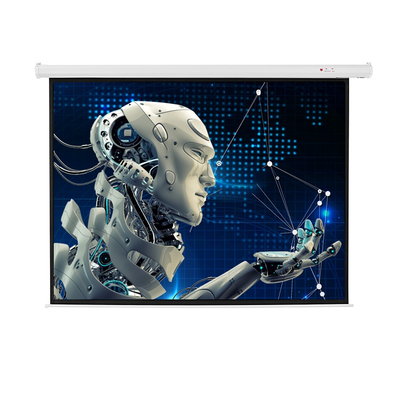 红叶120英寸4:3 玻珠电动幕布 投影仪幕布 投影机幕布 商务办公 增加亮度