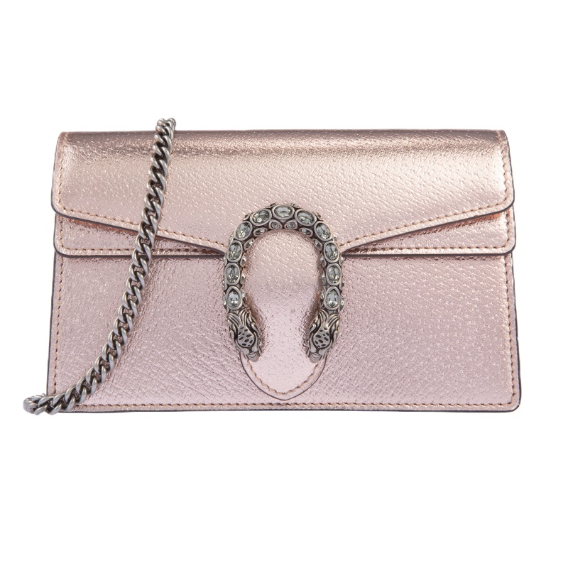 香港直邮 Gucci 女士香槟色皮革斜挎包 476432-1TRBR-8373