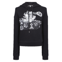 MCQ女士黑色棉质套头连帽卫衣451438 RIJ50 1000