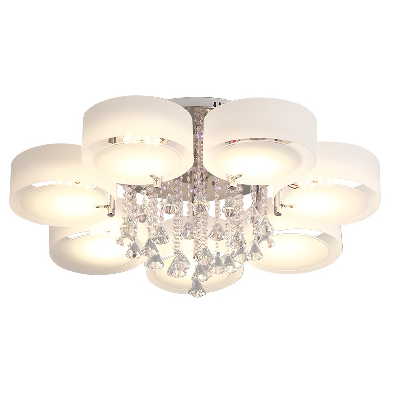 Grevol品拓PINTUOLED吸顶灯水晶灯客厅灯简约现代吸顶灯客厅灯水晶灯卧室灯餐厅灯全屋水晶组合灯具套餐25M2