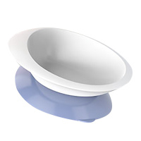[带勺子]开优米(Kiuimi)儿童餐具宝宝飞碟造型吸盘碗防摔防烫新生婴儿幼儿辅食碗 白色款
