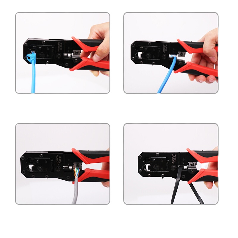 艾德生(ADSON) 升级版手动多功能两用网线钳 网络电话压线钳 带助力剥线钳 剥线水晶钳 6P-8P