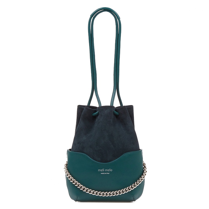 [直营]美丽美洛(MELI MELO) Hetty 赫蒂欧美时尚 抽带牛皮 软 手拎单肩包斜挎包 女包