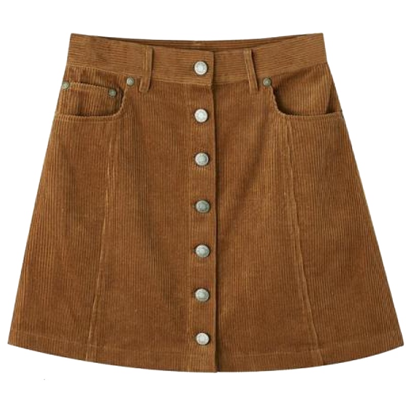 【专柜同款】拉夏贝尔修身休闲森系百搭中长款A字半身裙20012732_267