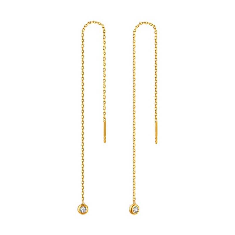 喜钻 缘点新品 18K金钻石耳饰/ 钻石耳线