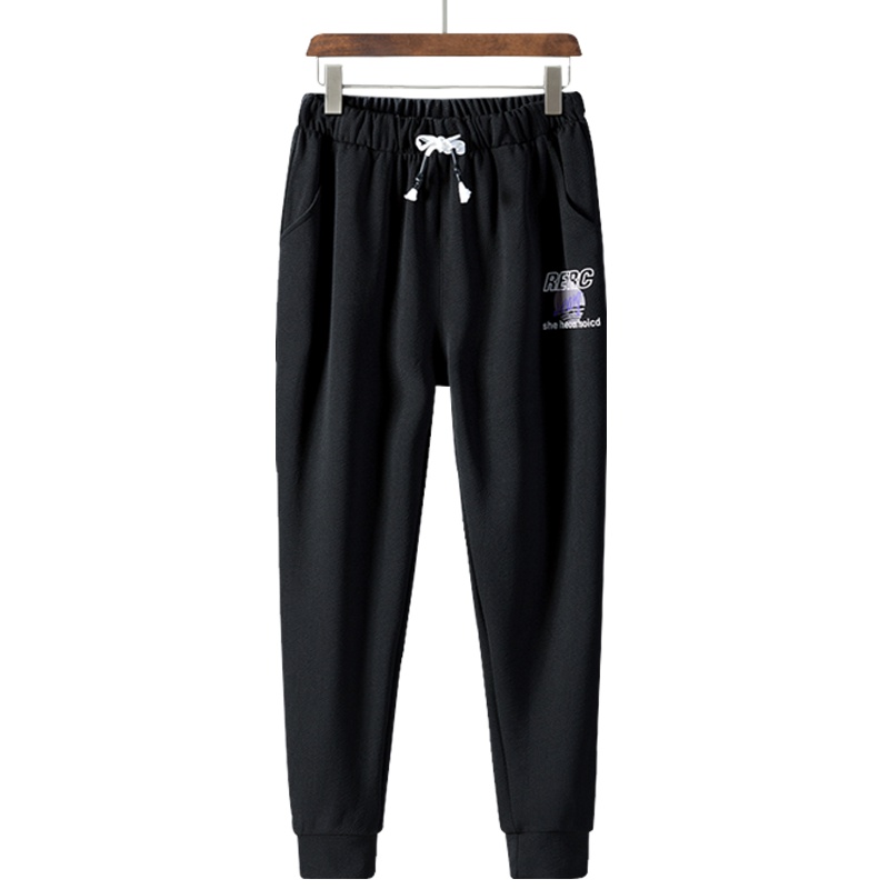 稻草人(Mexican)裤子男夏季休闲韩版潮流束脚男士修身小脚运动薄款九分裤