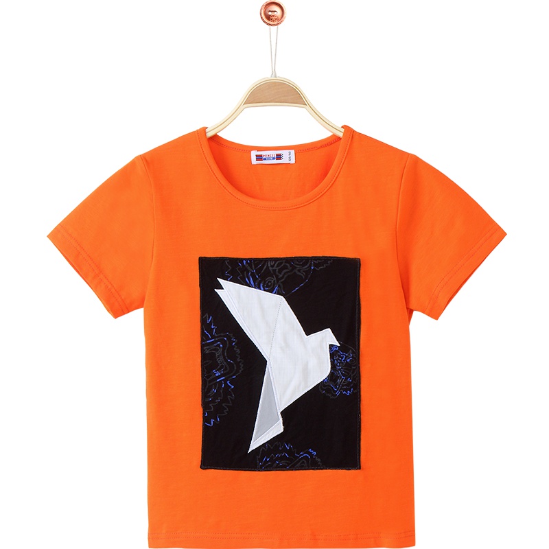 铅笔俱乐部童装2019夏装新款男童短袖T恤中大童圆领上衣儿童T恤
