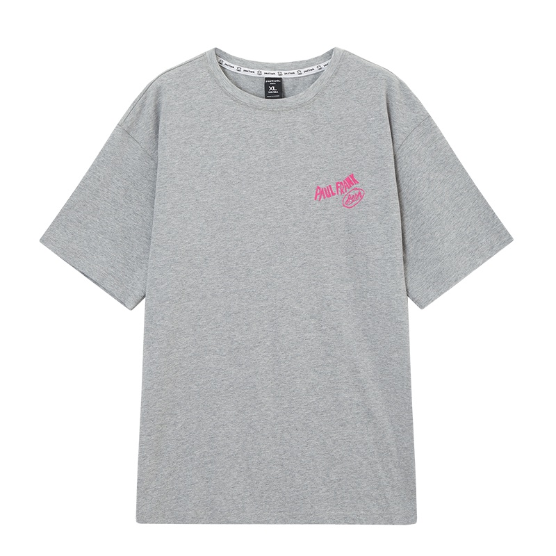 Paul Frank/大嘴猴夏季新款短袖T恤男潮流简约上衣宽松纯棉G